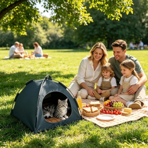 Tienda de gatos espaciosa que soluciona el calor en noches calurosas 3