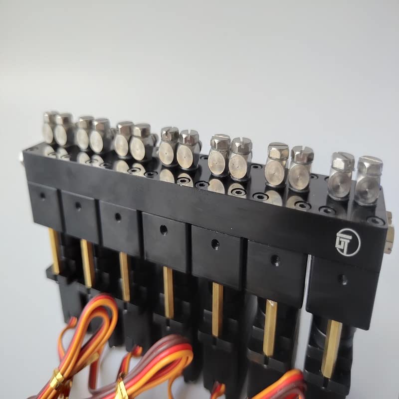 [Fernbedienung Spielzeugteile] CNC Multiplex-Parallel-Hydraulikventil 13/2/4/5/6/7 CH mit Servos for 1/12 RC-Baggerlader-Maschinenauto-Teile - sievironmentell freundliche Materialien ( Color : 1CH )