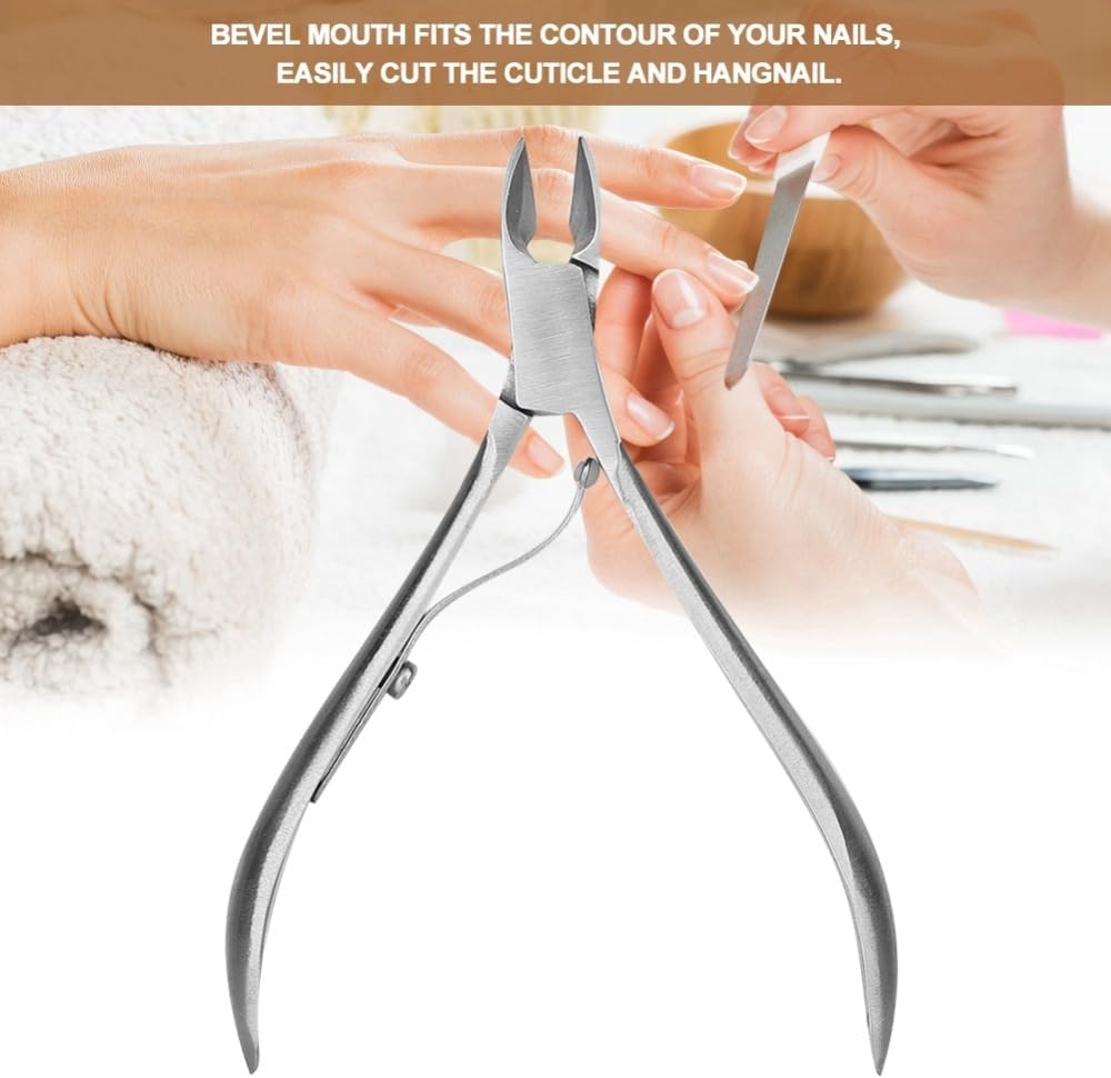 Silver Stainless Steel Nail Dead Skin Removal Clipper Cuticle Scissors Manicure Pedicure Tool