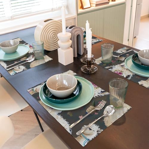 Set de table lavable anti-tache en lin pour protéger la table de cuisine - 7