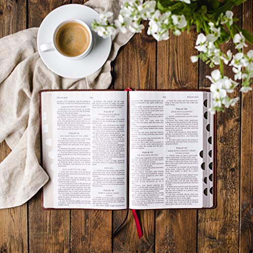 Image of KJV Holy Bible: Giant Print Thinline Bible, Brown Leathersoft, Red Letter, Comfort Print: King James Version
