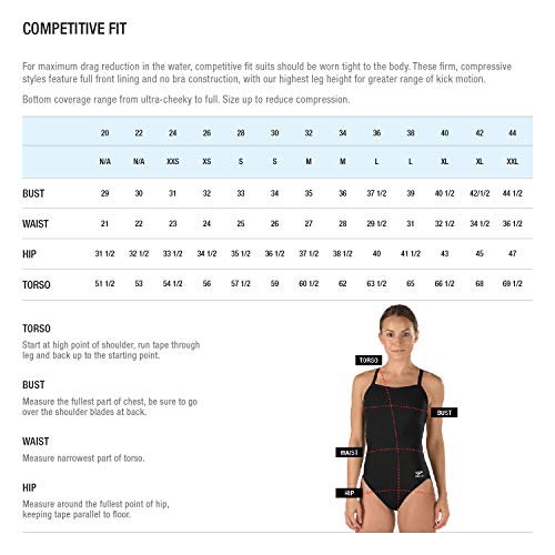 Speedo Women's Swimsuit One Piece Endurance+ Flyback Solid Adult Team Colors - Black/Red, Size 26 by Speedo - Used condition - Image 3
