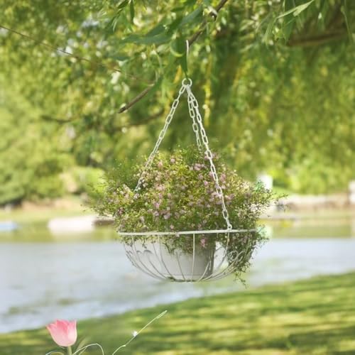 Solution de plantation verticale via pot de fleurs à suspendre en métal - 8