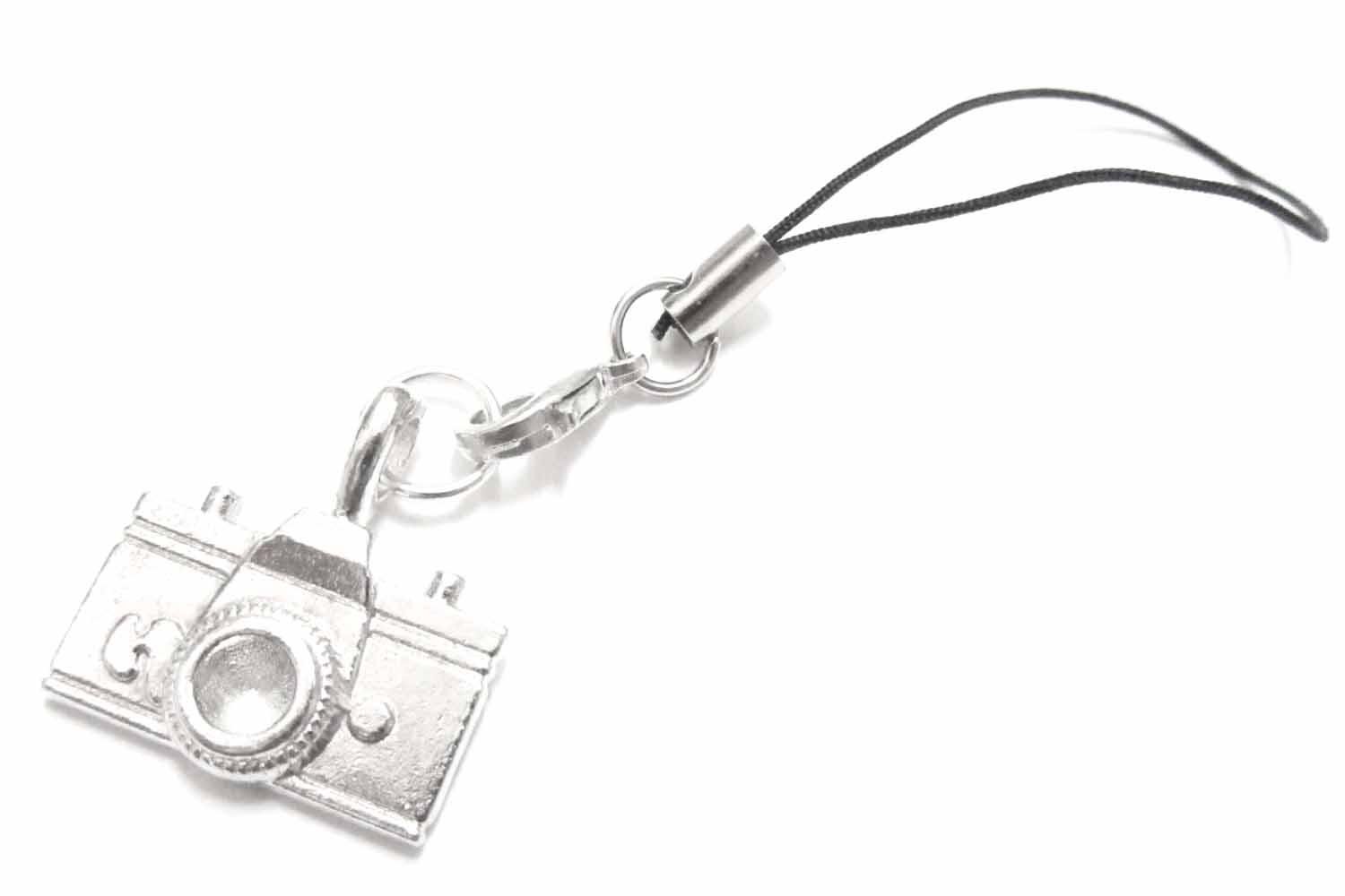 Pendentif Téléphone Lunettes De Lecture Argent - Bijou Fantaisie 31mm - Accessoire Portable
