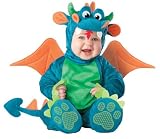 Product Image of the Lil Characters Unisex-Baby Newborn Dragon Costume, Teal/Green, Small (6-12 Months)