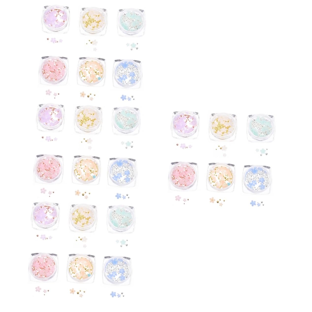 SHERCHPRY 4 Set Decorazioni Per Unghie Fiori Colorati Per Nail Art Design Te Per Donne Facile Applicare E Condividere Con Amiche 6 Scatole*4