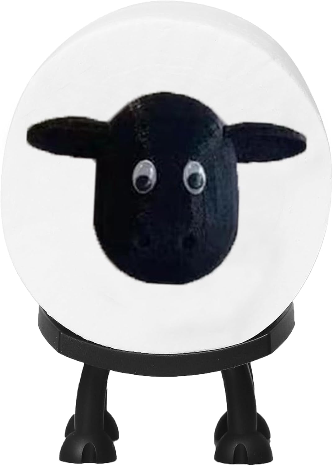 LMADFLY Sheep Toilet Roll Holder - Funny Toilet Paper Holder Free Standing Bathroom Set - 3D Printed Black Sheep Loo Roll Holder - Hilarious Tissue Paper Roll Storage - Cute Bathroom Decor (1piece)