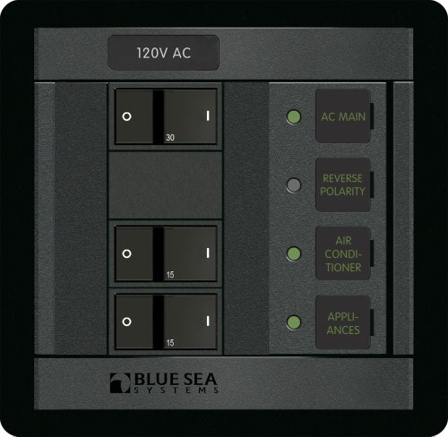 Blue Sea Systems 1214 120 Volt Ac Main + 2 Positions,Black #TOP10
