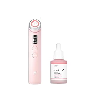 medicube Affordable Pink Routine Duo: Age-R Booster Pro Pink | 6-in-1 Real Glass Glow Beauty Massager and PDRN Peptide Serum | Holiday Stocking Stuffers, Gifts for Her, Gifts for Women - Amazon product rated Grade B