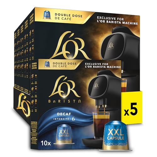 LOR Barista Decaff XXL Coffee Pods x10 Pack of 5 Total 50 Capsules