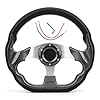 320MM Universal Racing Drift Steering Wheel with Horn Button - Carbon Fiber Style Upgrade for Improved Grip and Comfort