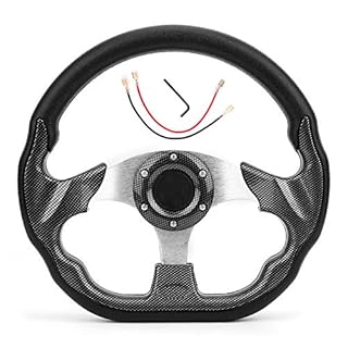 320MM Universal Racing Drift Steering Wheel with Horn Button - Carbon Fiber Style Upgrade for Improved Grip and Comfort