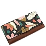 Fossil Fossil GELDBÖRSE - Emerson Flower Print Flap Clutch - Dark Floral