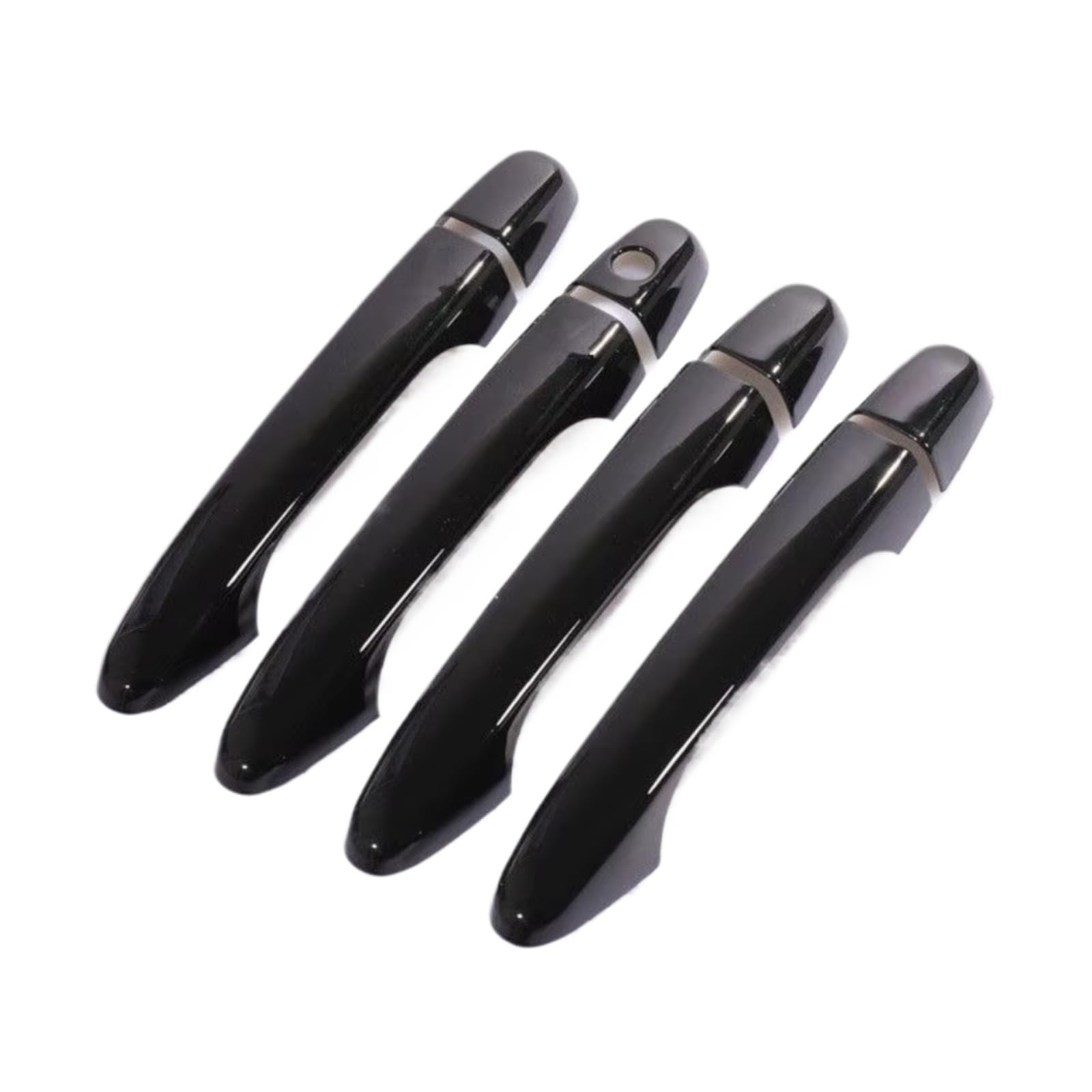 Zcxfdthf Black 0 Button Door Handle Covers Part Compatible With Civic 2012-2016 Car Exterior Door Handle Cover Decoration Styling Upgrade Modify Set(Black 0 Button)