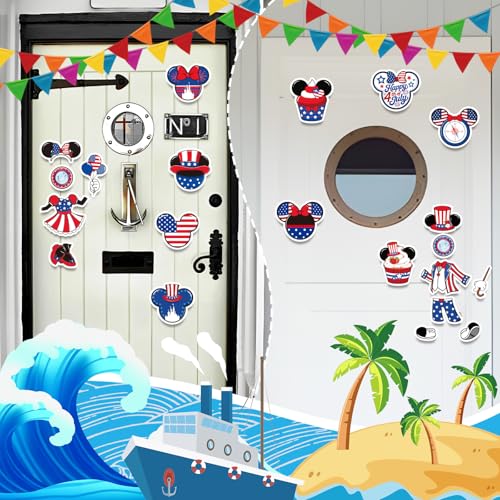 Set 16 imanes decorativos para puerta con temática 4 de julio miniatura 6