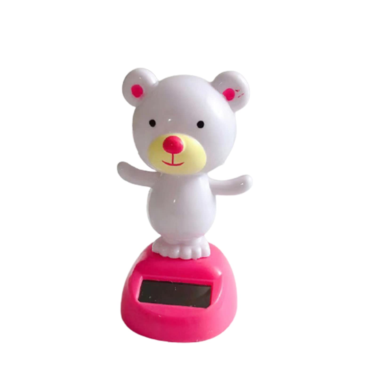 VALINK Solar Dancing Toy, Car Dashboard Decoration,Cartoon Animal Solar Car Decoration Ornaments,Used for Car Desk Decoration White Bear