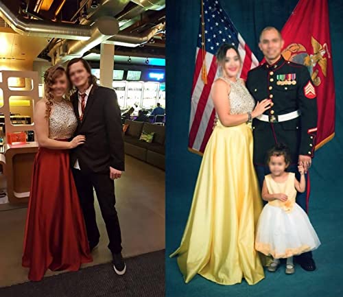 Heimo Women's Keyhole Back Sequin Evening Party Gowns Beaded Formal Prom Dresses Long H123 18W Coral #TOP5