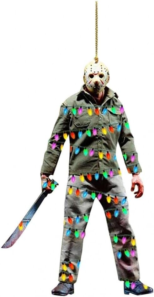 Horror Movie Character Car Rearview Mirror Hanging Pendant Halloween Decoration Car Rearview Mirror Hanging Pendant Festival Party Supplies (11)