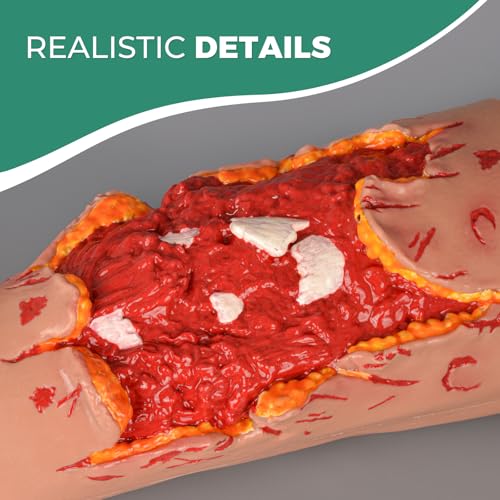 Image of Wound Packing Trainer, Open Fracture Wound Trainer Sleeve | Wound Dressing Training Model, Stop the Bleeding Training Kit for Meidcal Education
