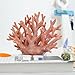vlinlvo Coral Coastal Decor, Artificial Resin Coral Reef Statue, Coastal Room Decor Beach Decorations for Home Bathroom Bedroom,Ocean Themed Decor for Office,Aquarium,7.5''Lx6.3''H, RB1001P, Pink