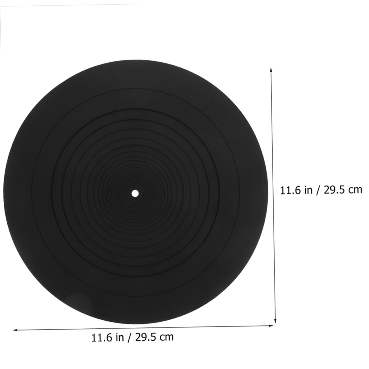 2 pezzi Tappetino Antistatico in Silicone per Giradischi Piatto Stabile per Dischi in Vinile Accessorio Sostitutivo per Protezione e Riproduzione Senza Danni