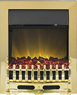 Blenheim Inset Electric fire in Brass