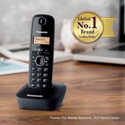 Teléfono inalámbrico Panasonic KX-TG1612SP1 dúo con identificador de llamadas en color negro 7