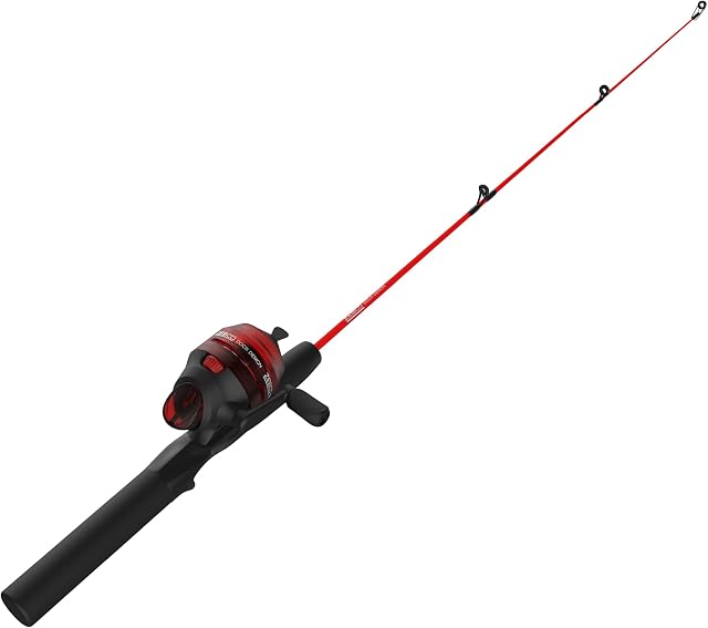 Zebco Durable 30-Inch Fiberglass Fishing Rod and QuickSet Anti-Reverse Spinning Reel or Spincast Reel Combo