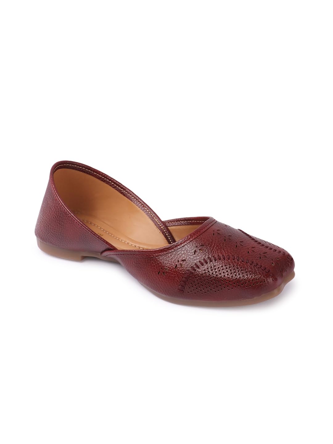 sneakersvilla Soft Leather Ethnic Jutti Casual Flats Stylish Mojaries Ethnic Square Toe for Girls & Women-picture-43
