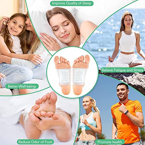 Image of Detox Foot Patches (20 Pack) | Herbal Bamboo Vinegar Foot Pads for Deep Cleansing, Relaxation, Better Sleep & Pain Relief | Natural Night Detox Foot Patch (PACK OF 2)