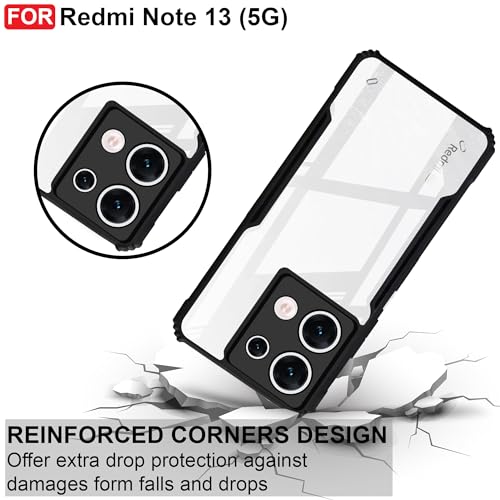 Image of Amazon Brand - Solimo Basic Case for Redmi Note 13 (5G) (Acrylic Black)