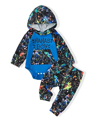 Image of NZRVAWS Baby Boy Clothes Newborn Boy Outfit 0 3 6 12 18 Months Toddler Hoodie Romper Long Pants Infant Clothing