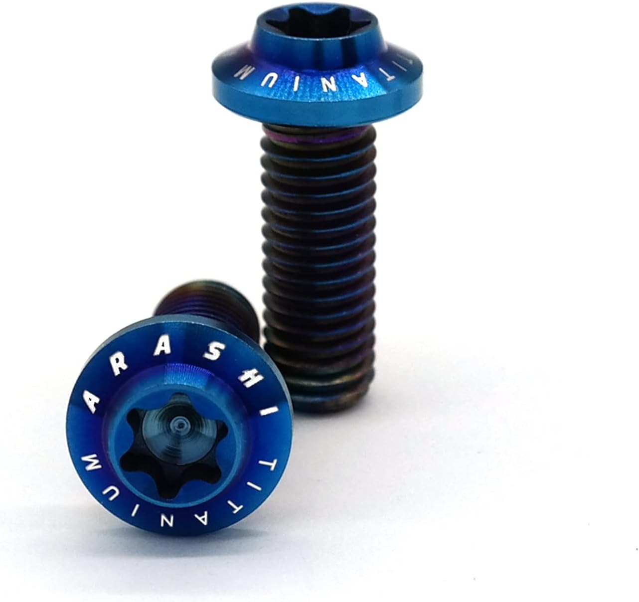 Rear Brake Disc Rotor Mounting Bolts for Yamaha TT250 2000, YZF R1 2002-2003, YZF R6 1999-2002 Titanium Tapered Torx Screws M8x22 Black 6 Pcs