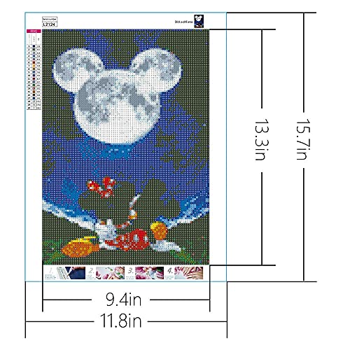 Generies 5D DIY Full Drill Diamant-Mal-Kit Arts Craft Home Decor Cartoon Anime-Serie Süße Mäuse (30X40CM) – Bild 7