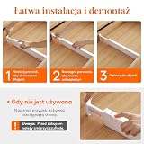 Lifewit 5 przegródek do szuflado wysokości 6 cm, 40,6-55,9 cm, regulowany organizer do szuflad na przybory kuchenne/kosmetyki, plastikowe, rozszerzalne separatory do przechowywania w sypialni/łazience