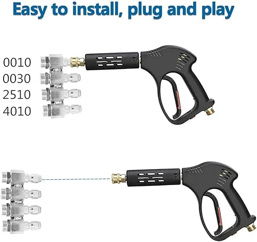 Miniatura 4 de Boquilla de lavado a presión de 4 GPM, kits de boquillas de lavado suave de limpieza de agua de punta Jrod de 4 vías, soporte de punta de lavado de