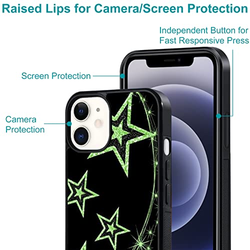 Unnkine Green Star Case For Iphone Xr Girls Women Cute Design Soft Tpu Hard Back Shockproof Anti-Scratch Protective Cover Case For Iphone Xr #TOP2
