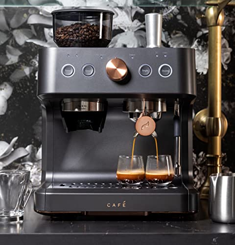 Café Bellissimo Semi Automatic Espresso Machine + Milk Frother | Wifi Connected| Built-In Bean Grinder, 15-Bar Pump & 95-Ounce Water Reservoir | Matte Black, C7Cesas3Rd3 #TOP5
