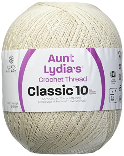 Aunt Lydia Crochet Cotton Jumbo Natural 1 Pack of...
