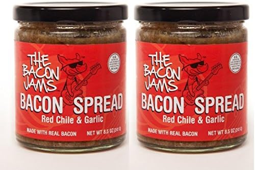 Bacon Spread - The Bacon Jams Red Chile & Garlic- 2 Pack of 8.5 oz Jars