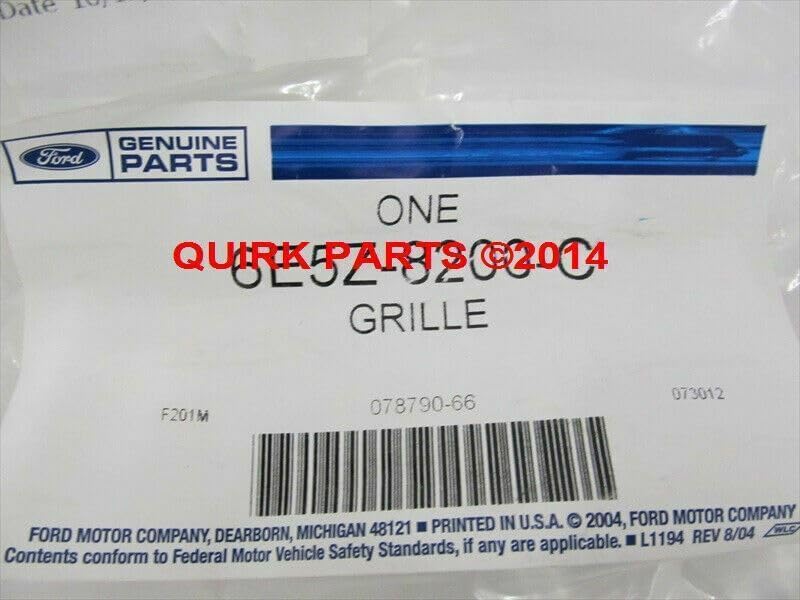 Genuine Ford 6E5Z-8200-C Radiator Grille