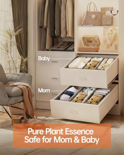 Image of 12 Packs Vanilla Potpourri Scented Sachets for Drawers and Closets,Hanging Paper Air Fresheners for Clothes Long Lasting Fragrance