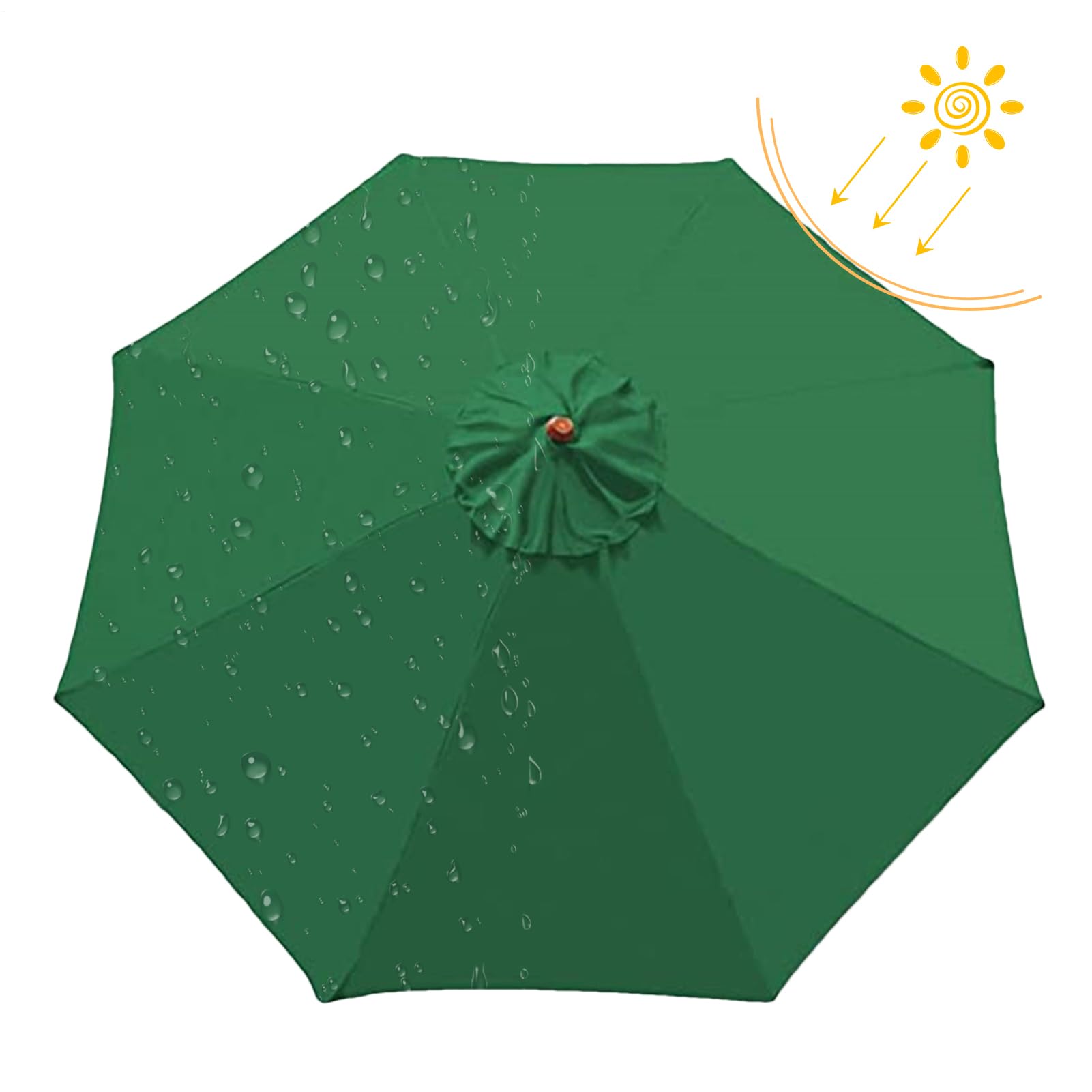 Toit de rechange pour parasol d'extérieur idéal pour ombrager la table de terrasse ou la serre
