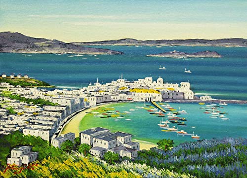 中島達幸 1992年 水彩画 船と建物の風景画 中島達幸 1992年 水彩画 船と建物の風景画 中島達幸 1992年 水彩画
