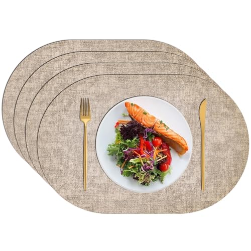 Sets de table en similicuir élégants de haute qualité pour salon