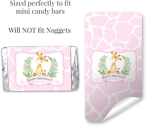 Miniatura 5 de AmandaCreation - Envoltura de calcomanías para niños, 45 etiquetas envolventes envolventes envolventes de 1.4 x 2.6 pulgadas de acuarela y jirafa