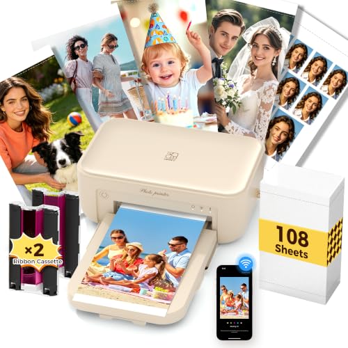 HPRT CP4100 4X6 Photo Printer for iPhone & Android, 108 Sheets...