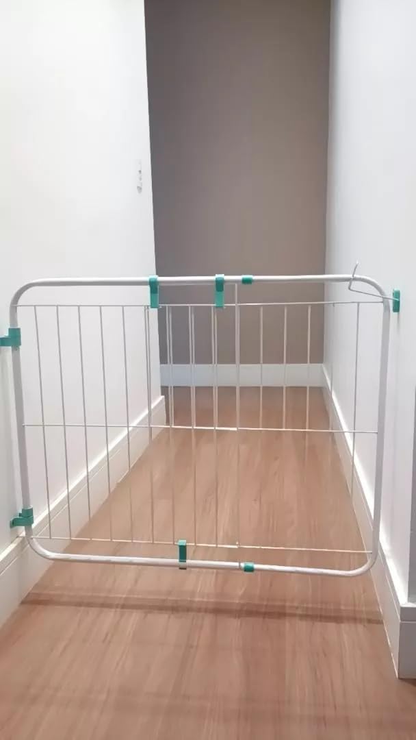 Portão Grade Expansivo Proteção Criança Cão Pet Cachorro Bebê 70 A 115 Cm