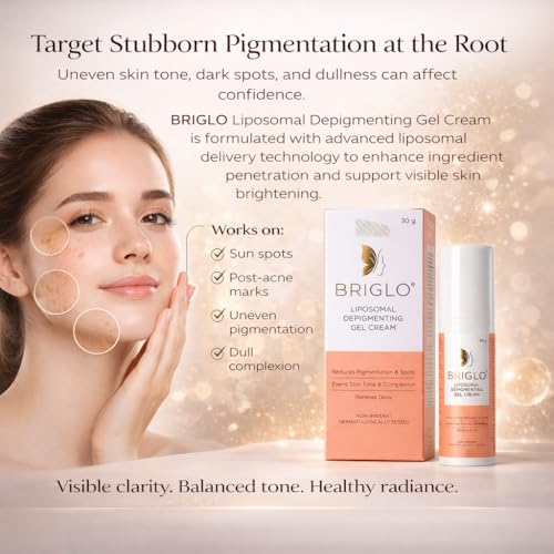 Image of Liposomal Depigmenting Gel Cream 30g | Reduces Dark Spots & Pigmentation | Evens Skin Tone | Brightening Face Cream | Dermatologically Tested (Cream)