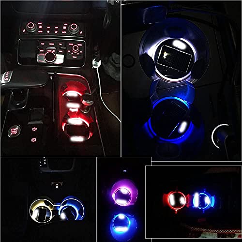 Portavasos LED solar para carro 1 unidad miniatura 4